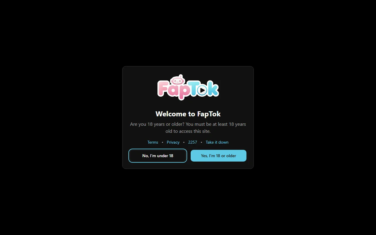 Screenshot of Faptok Website Review